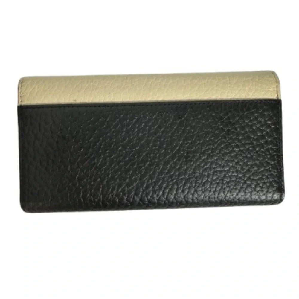 kate spade Cream and Black Pebbled Leather Crossbody with Matching Wallet